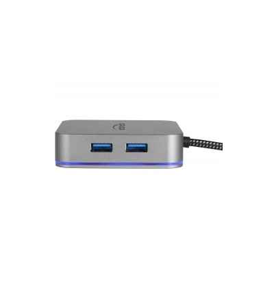 Docking Station USB Type-C 4K - HDMI / Hub / LAN / PD 3.0 con illuminazione a LED 