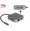 Docking Station USB Type-C 4K - HDMI / Hub / LAN / PD 3.0 con illuminazione a LED 