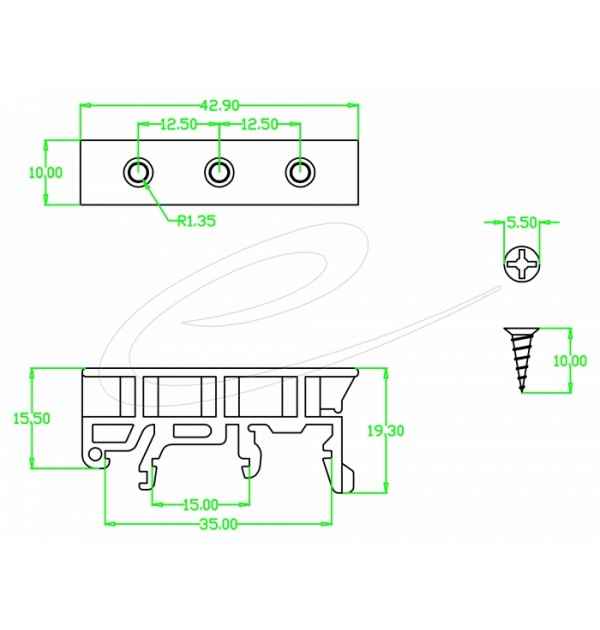 Clip DIN rail clip compatibile per NUC (4 pezzi)