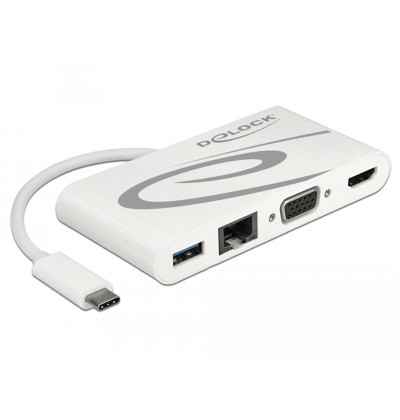 Docking Station USB Type-C 3.1  HDMI 4K 30 Hz, VGA, LAN, USB PD