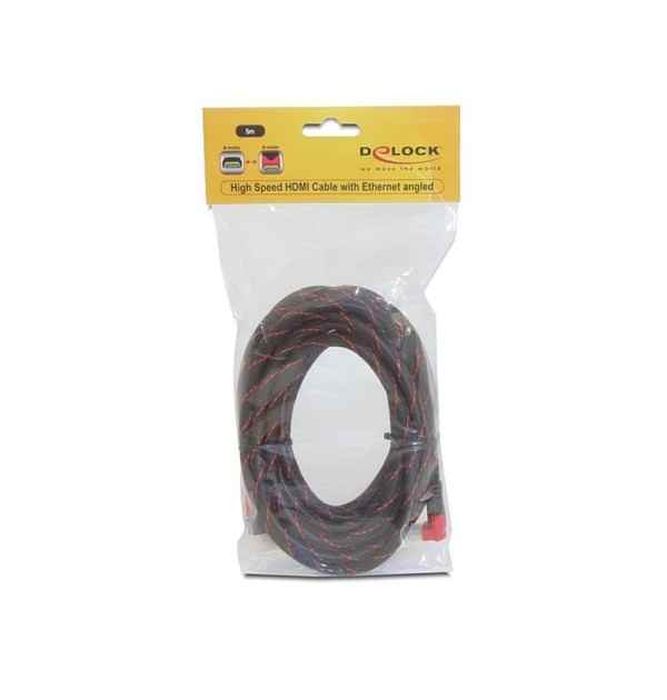 Cavo High Speed HDMI con Ethernet – HDMI A maschio - HDMI A maschio angolato 4K 5 m