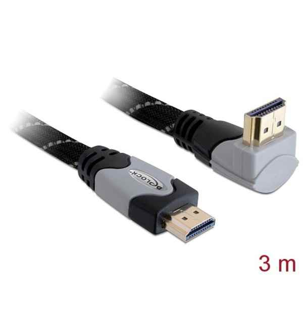 Cavo High Speed HDMI con Ethernet – HDMI A maschio - HDMI A maschio angolato 4K 3 m