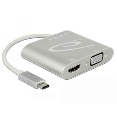 Adaptador USB Type-C - 1x HDMI + 1x VGA