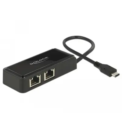 Adattatore USB Type-C - 2x Gigabit LAN 10/100/1000 Mbps