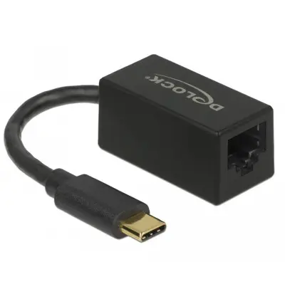 Adaptador compacto USB Type-C - 1x Gigabit LAN 10/100/1000 Mbps negro